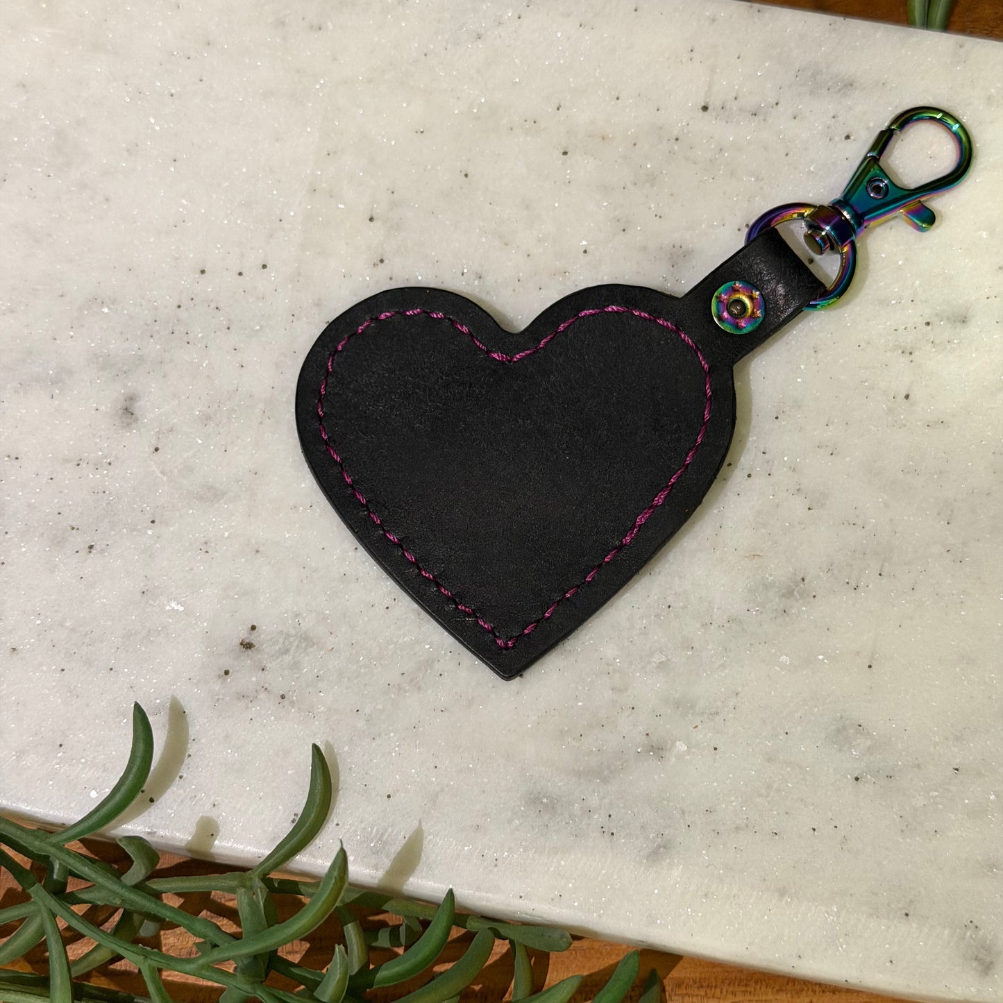 The Carry Heart Keychain - Black