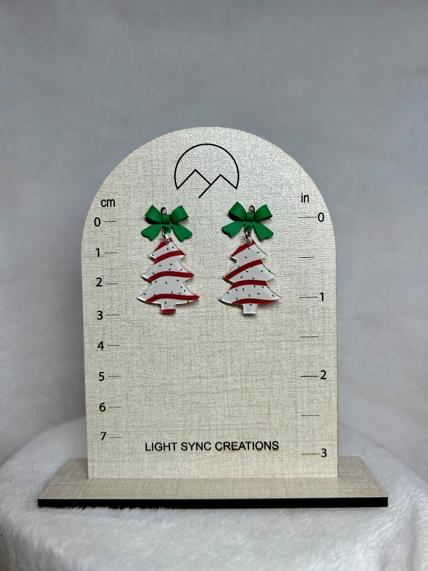 Christmas Tree Cake Dangle Earrings