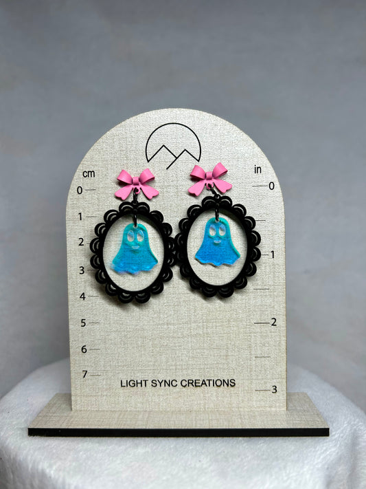 Ghost Floating Frame Earrings