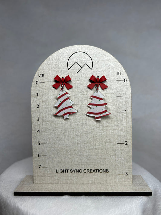 Christmas Tree Cake Dangle Earrings